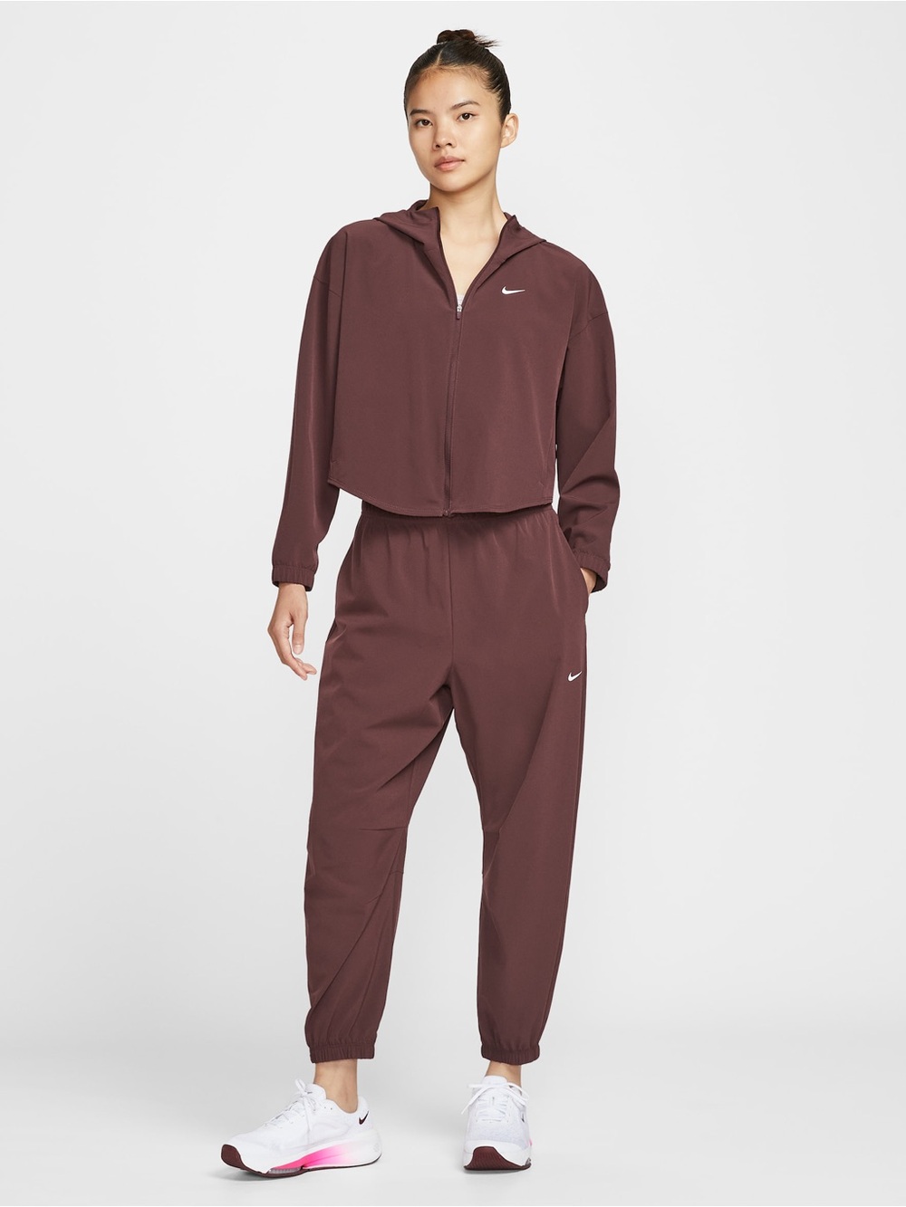 Nike Women's One Repel High-Waisted Athletic Woven Track Pants Size Large